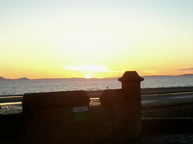 Sunset over Arran from Ayr<br />taken on the 29th June 2014