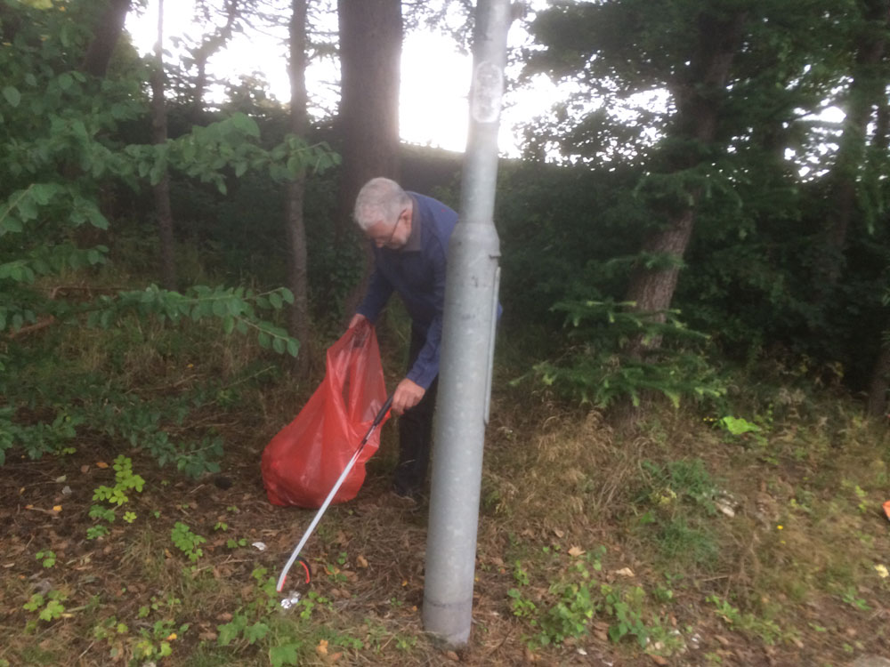 Completing the August litter pick at Mill Brae