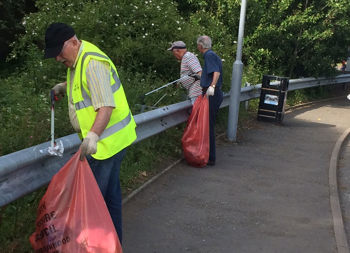 Completing the June litter pick at Overmills