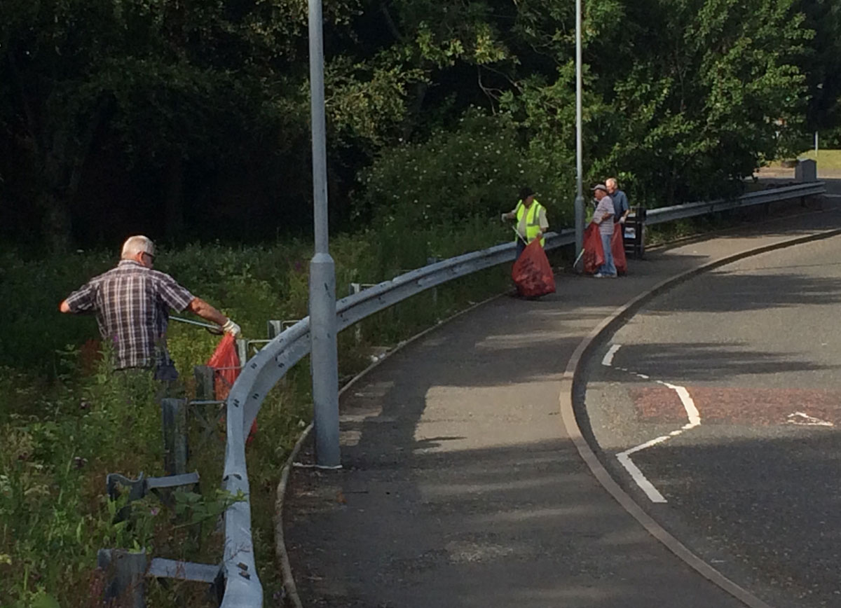 Completing the June litter pick at Overmills