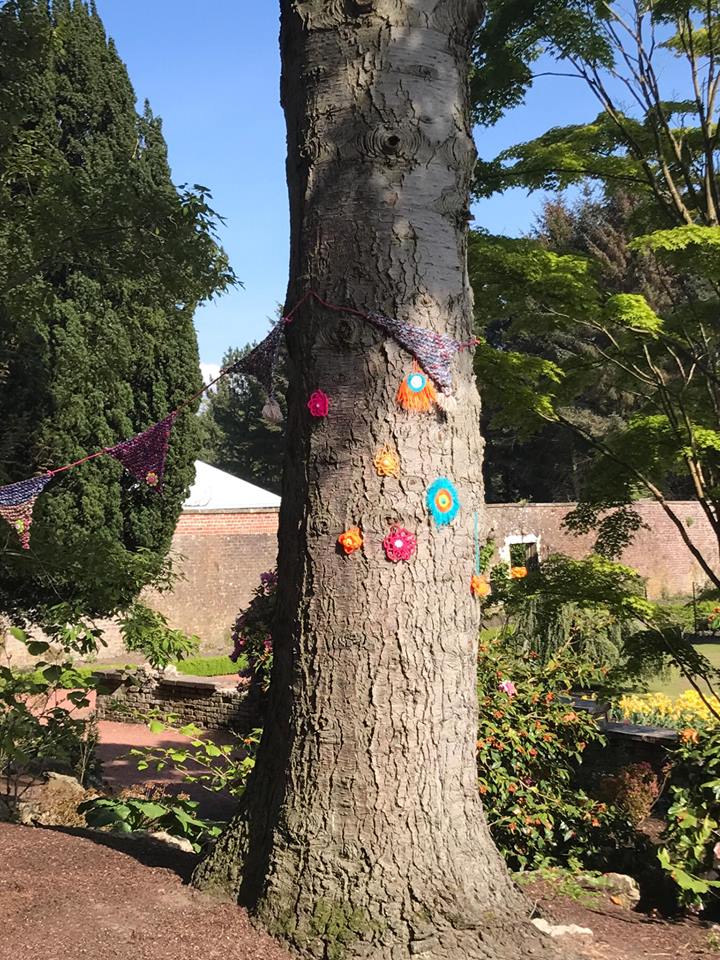 Bunting and woodland creatures for the recent ‘yarnbomb’ at Belliesle